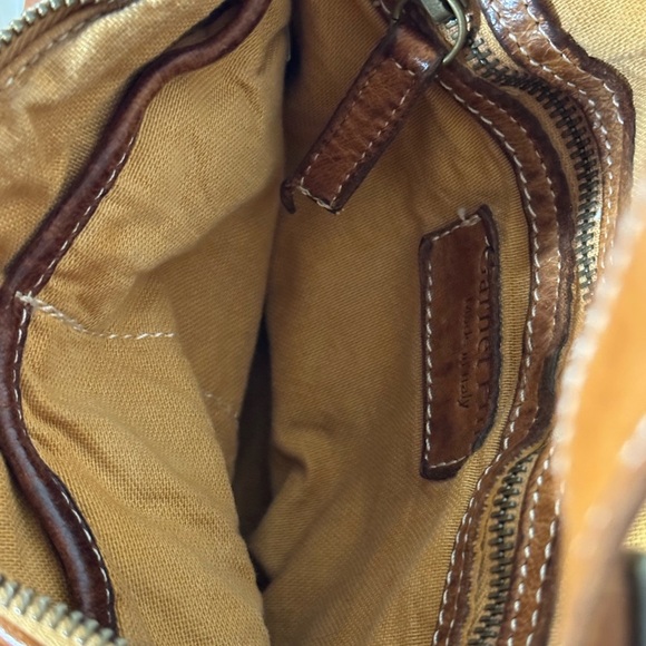 Garnet Hill - Studded Brown Leather Adjustable Shoulder Bag/Cross Body - Picture 9 of 11